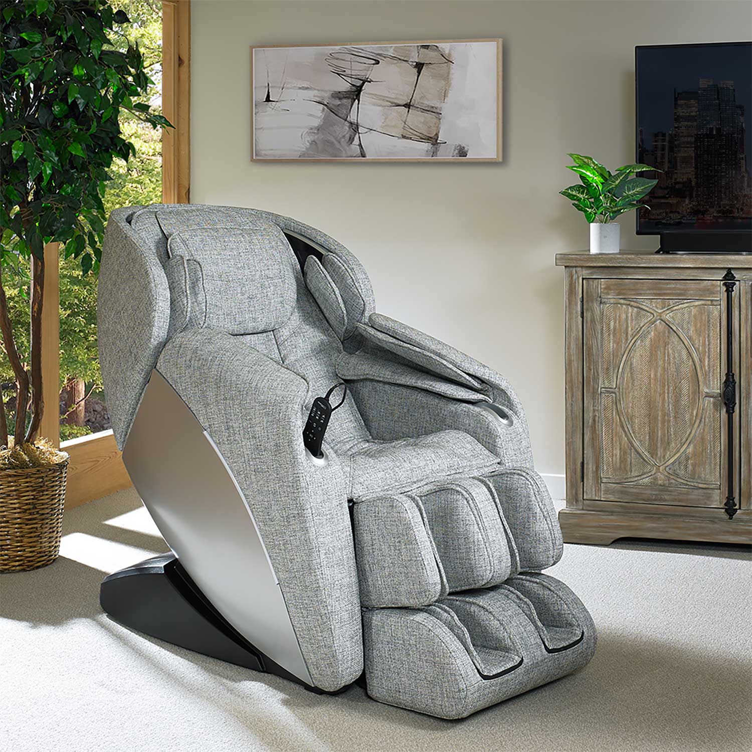 Gray ZG Shiatsu Massage Chair | 1D-7725 | AFW.com