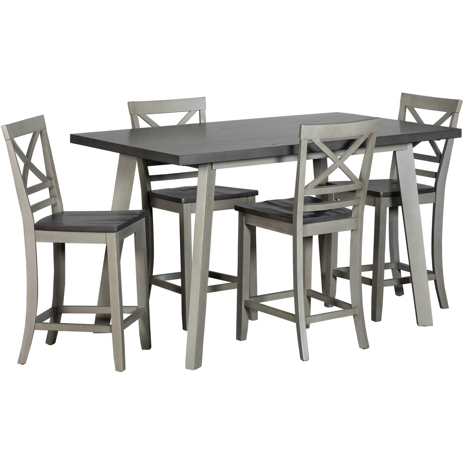 5 piece counter online height dining set white