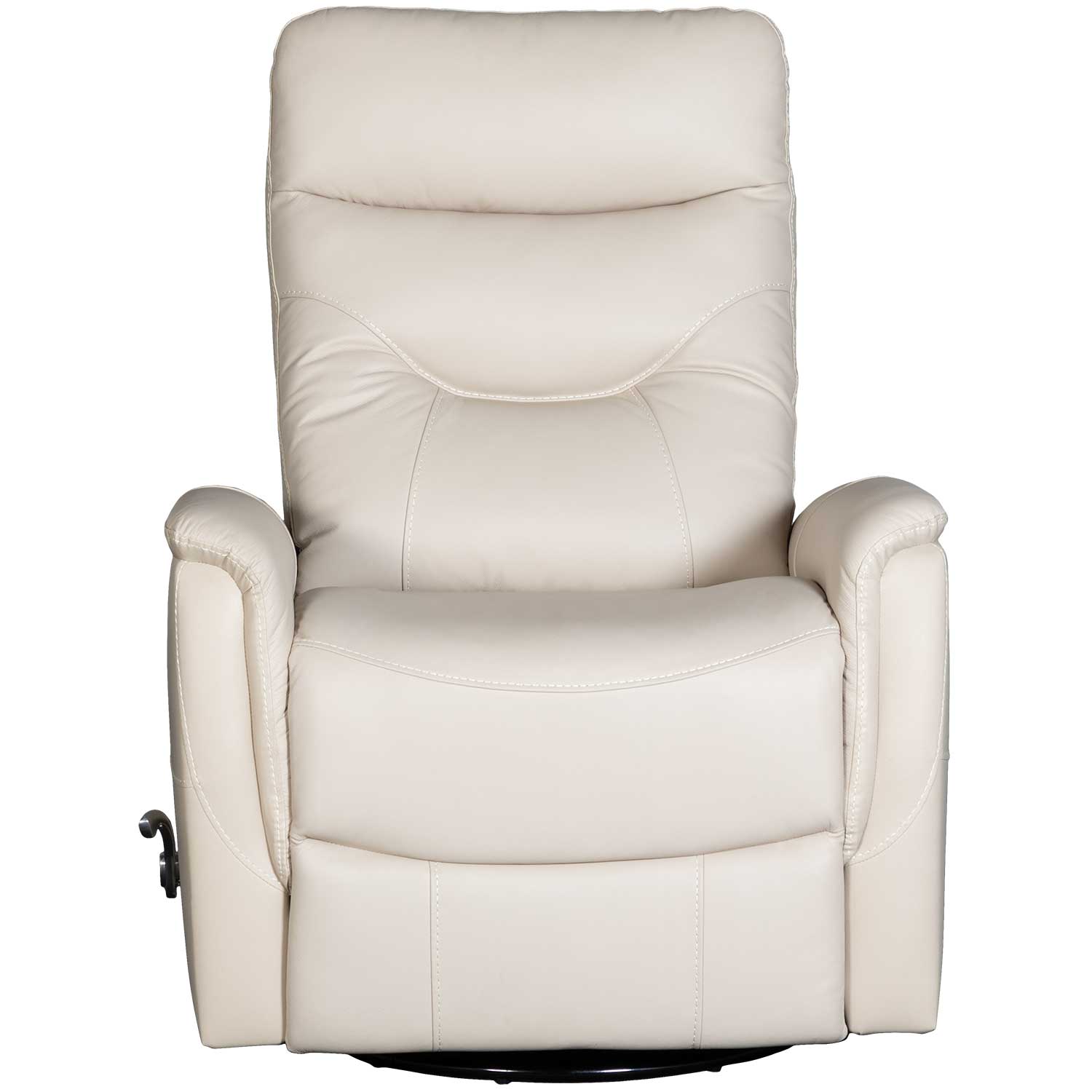 Robyn Rocker Recliner Chair: Upholstered with White Trim Detail