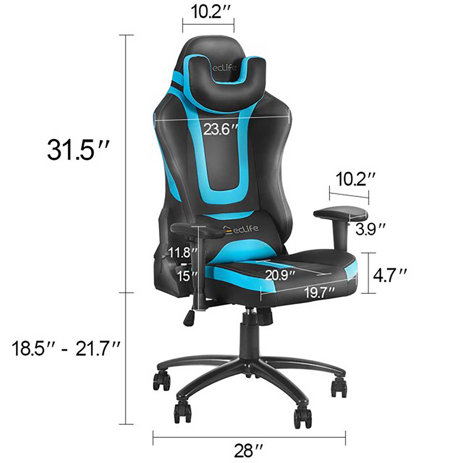 Ergonomic gaming chair outlet eclife