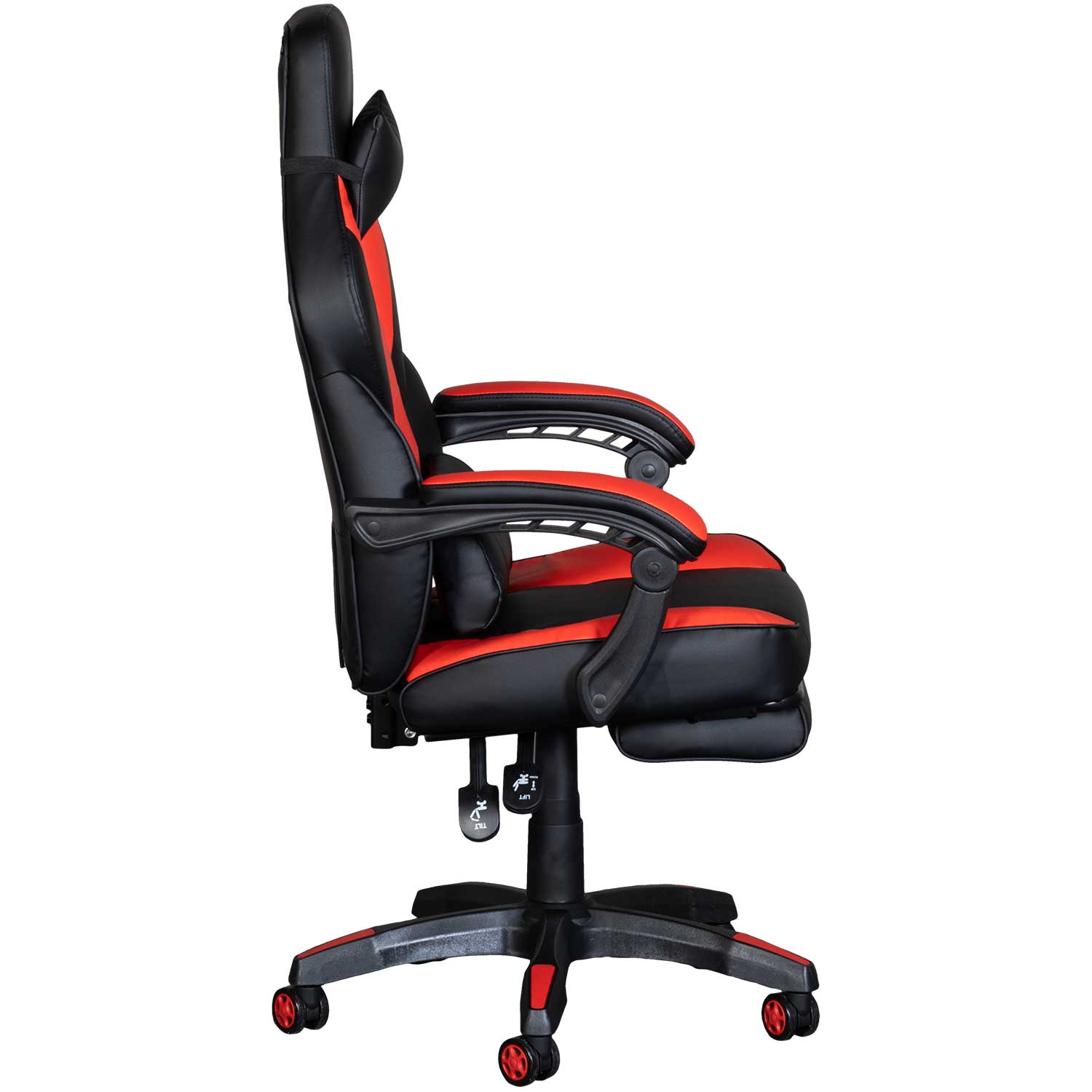 Gaming Chair in Red with Lumbar Support, Headrest,, Z-2001-RD