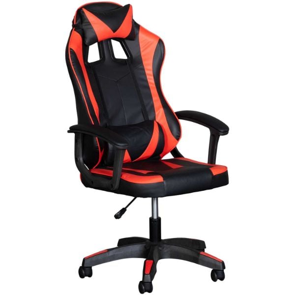 Gaming Chair in Red with Lumbar Support, Headrest,, Z-2001-RD