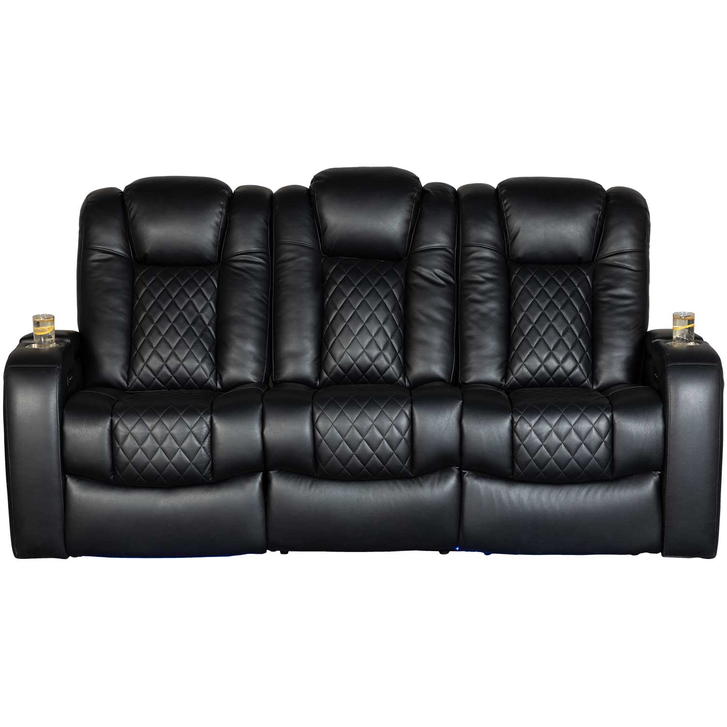 Cinema style reclining discount sofa